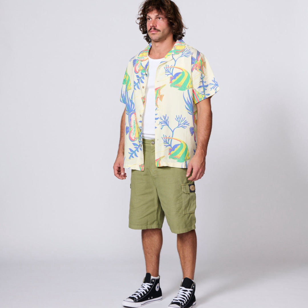 TCSS Aquarium Resort SS Shirt in Ecru