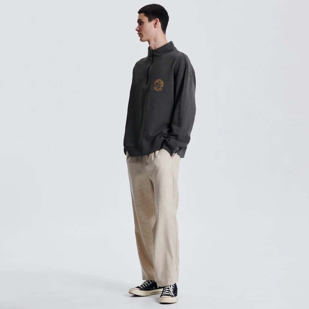 BLOOM 1/4 ZIP FLEECE | ASHPHALT