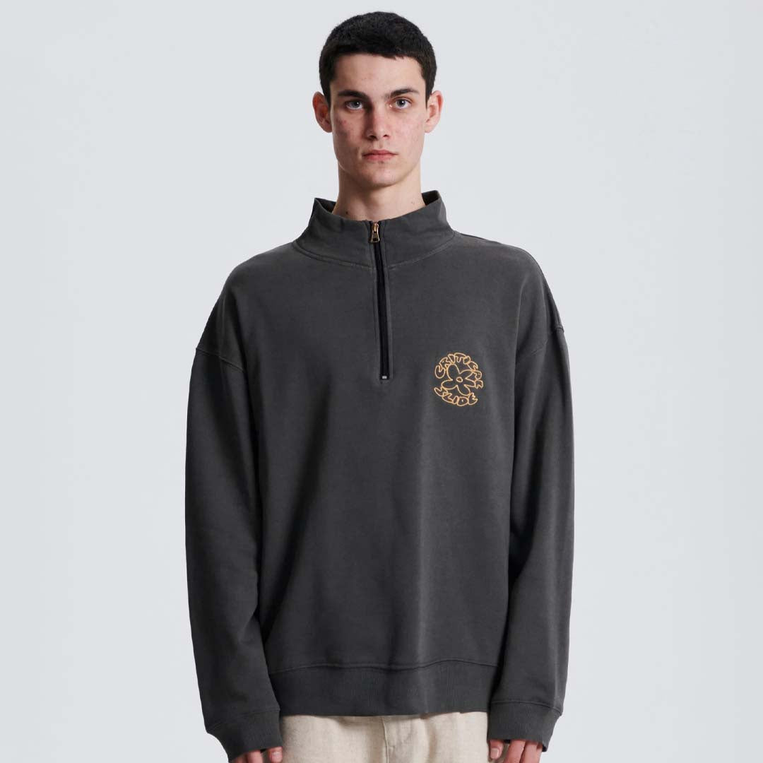 BLOOM 1/4 ZIP FLEECE | ASHPHALT