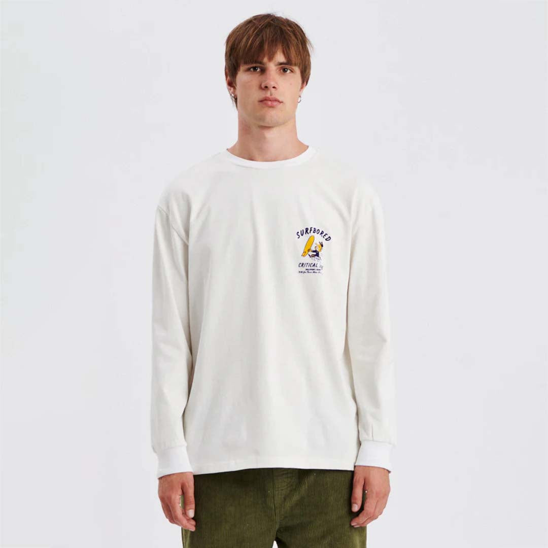 BORED LS TEE | VINTAGE WHITE