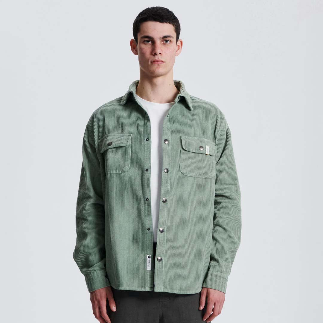 SURFACE CORD OVERSHIRT | SAGE