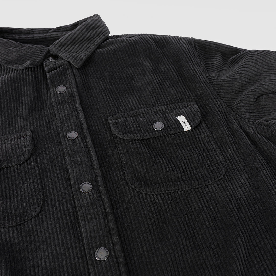 Surface Cord Overshirt | Vintage Black