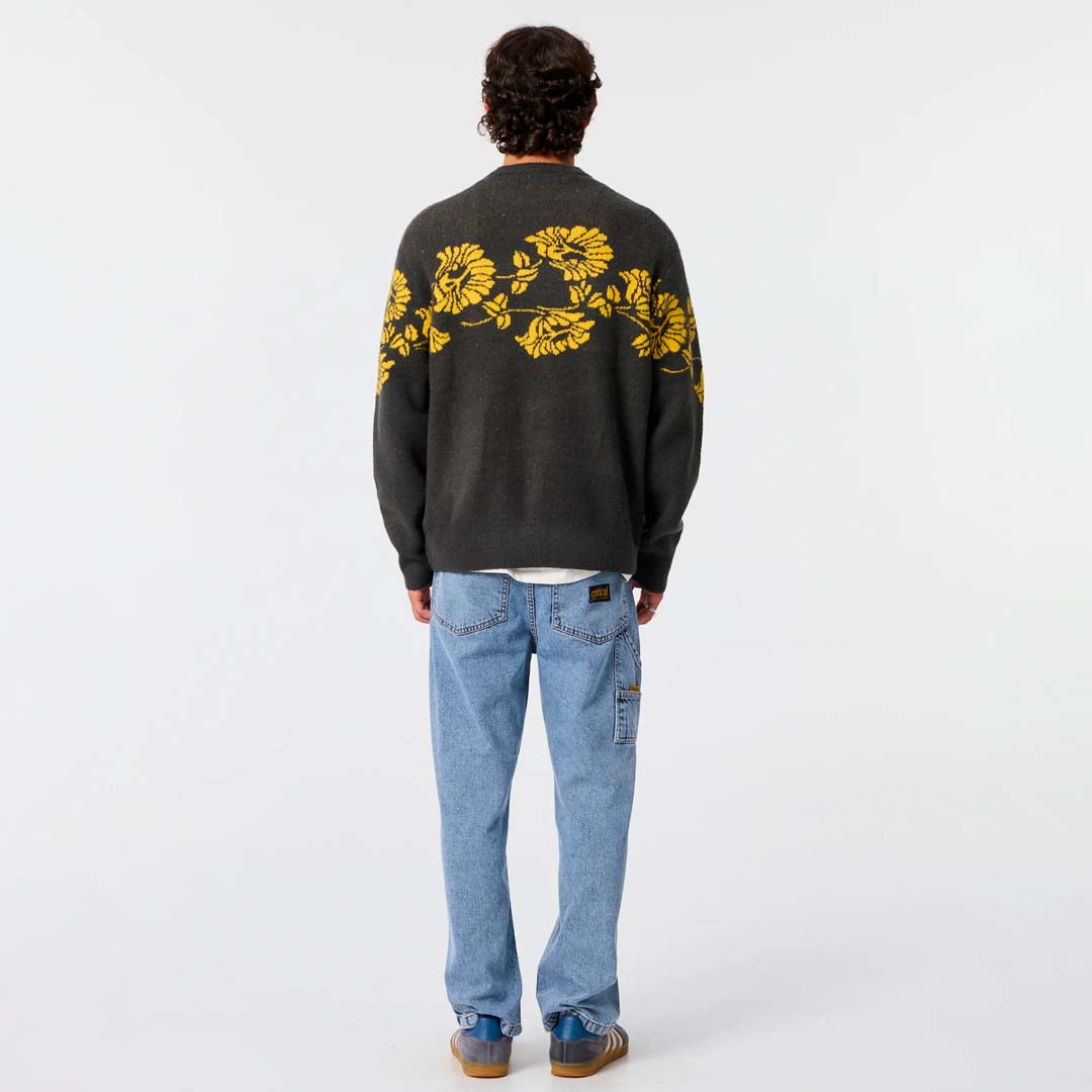 Peace Flower Crew Knit | Phantom