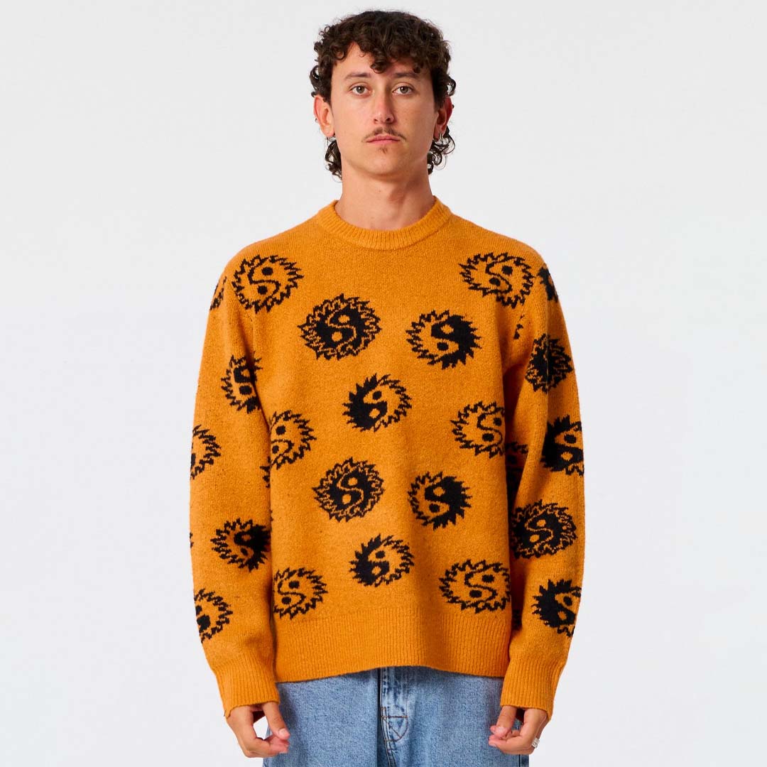 Ying Yang Crew Knit | Terracotta