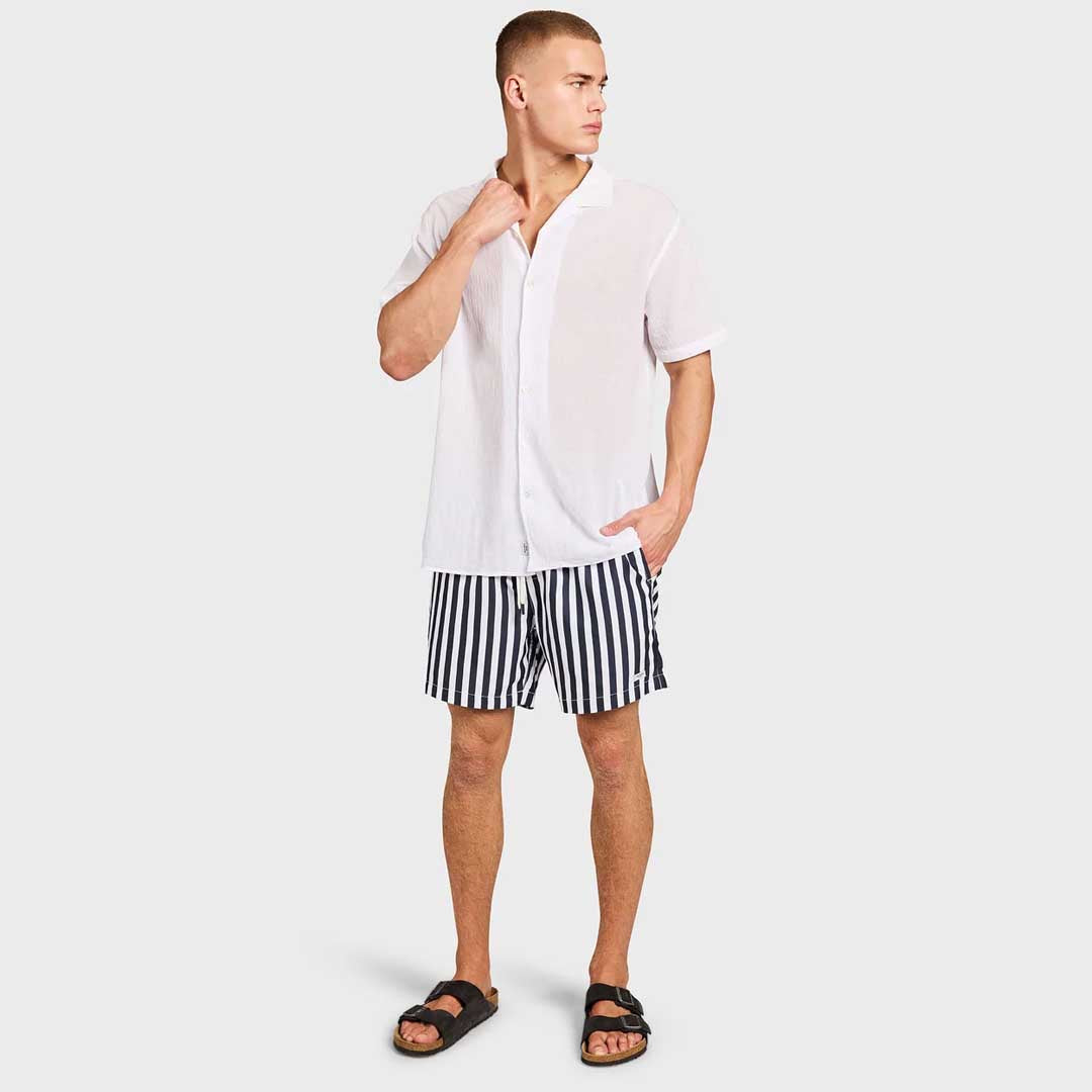 Teamster Stripe Boardy | Navy off White