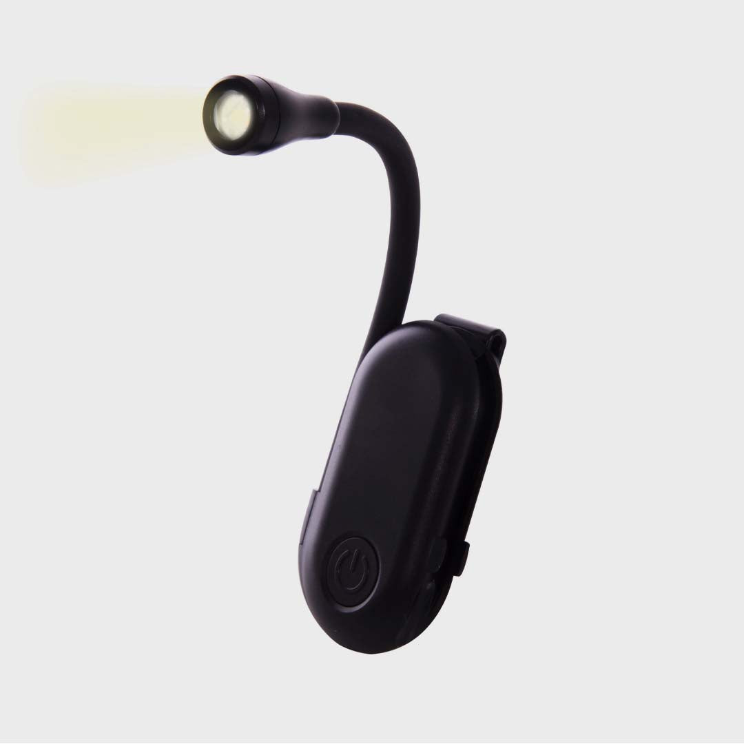 RECHARGEABLE CLIP ON BOOK LIGHT | BLACK