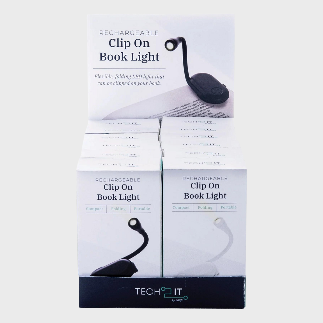RECHARGEABLE CLIP ON BOOK LIGHT | BLACK