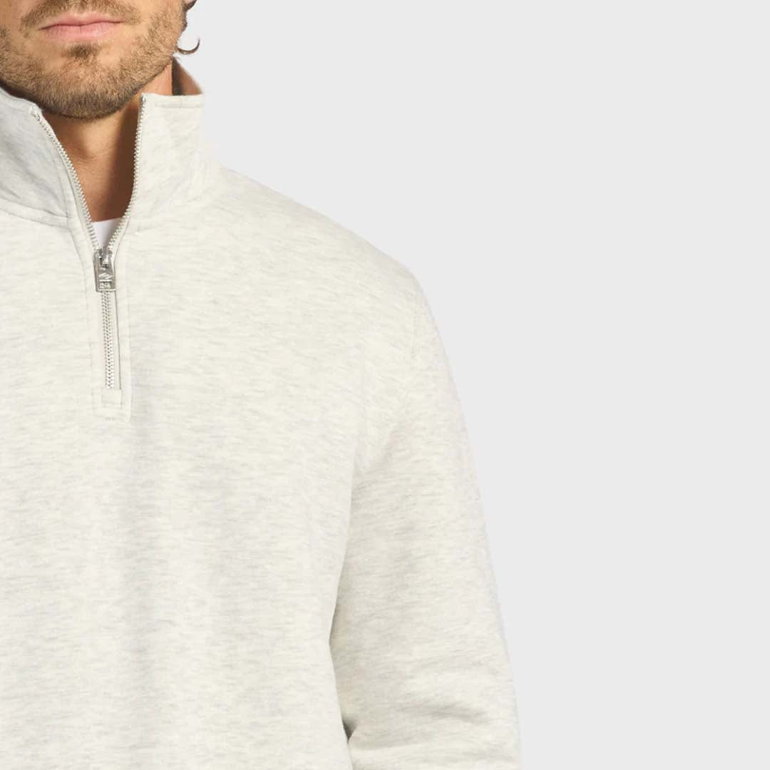 ACADEMY 1/4 ZIP SWEAT | SILVER MARLE