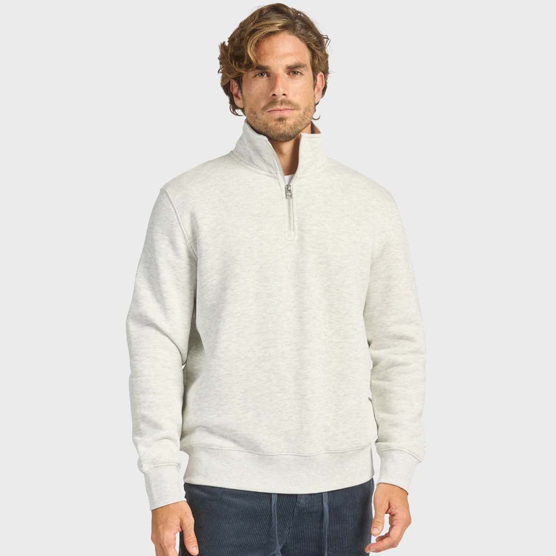 ACADEMY 1/4 ZIP SWEAT | SILVER MARLE