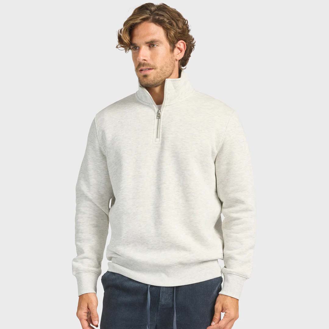 ACADEMY 1/4 ZIP SWEAT | SILVER MARLE