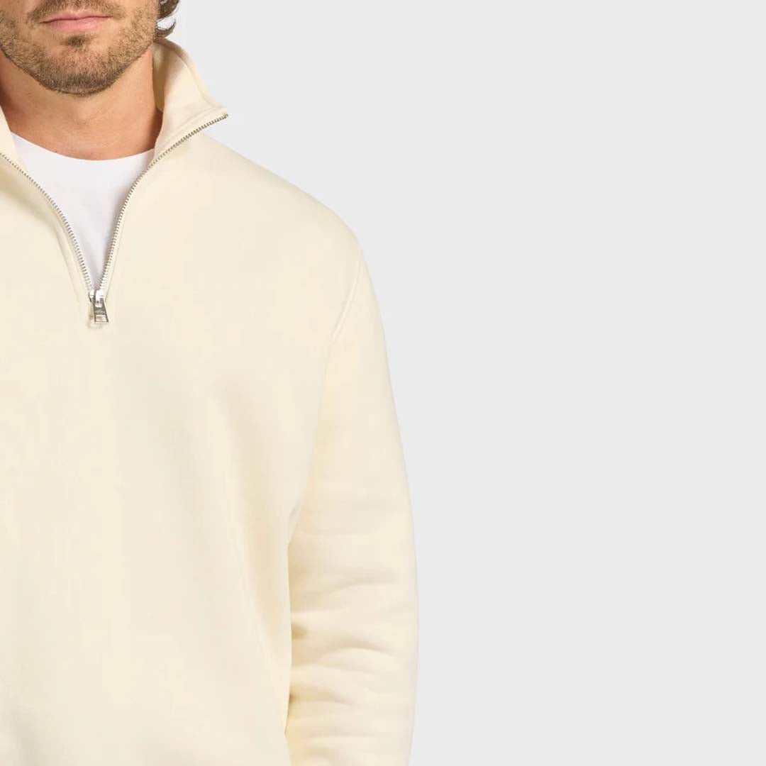 ACADEMY 1/4 ZIP SWEAT | OFF WHITE