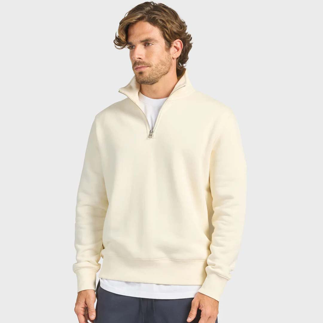 ACADEMY 1/4 ZIP SWEAT | OFF WHITE