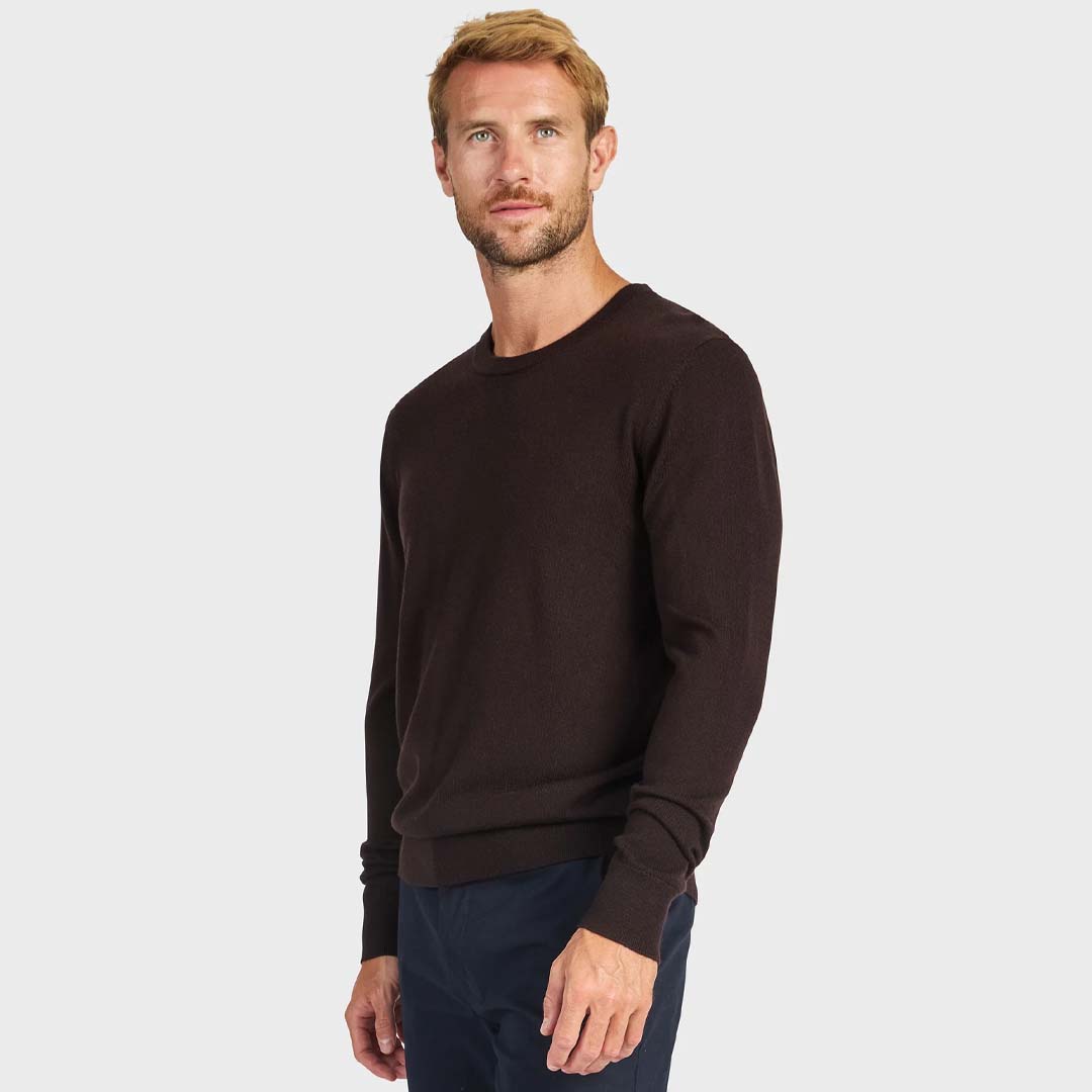 ACADEMY MERINO CREW | COFFEE BEAN