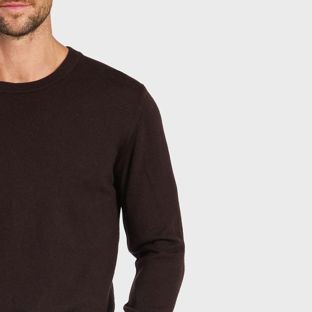 ACADEMY MERINO CREW | COFFEE BEAN