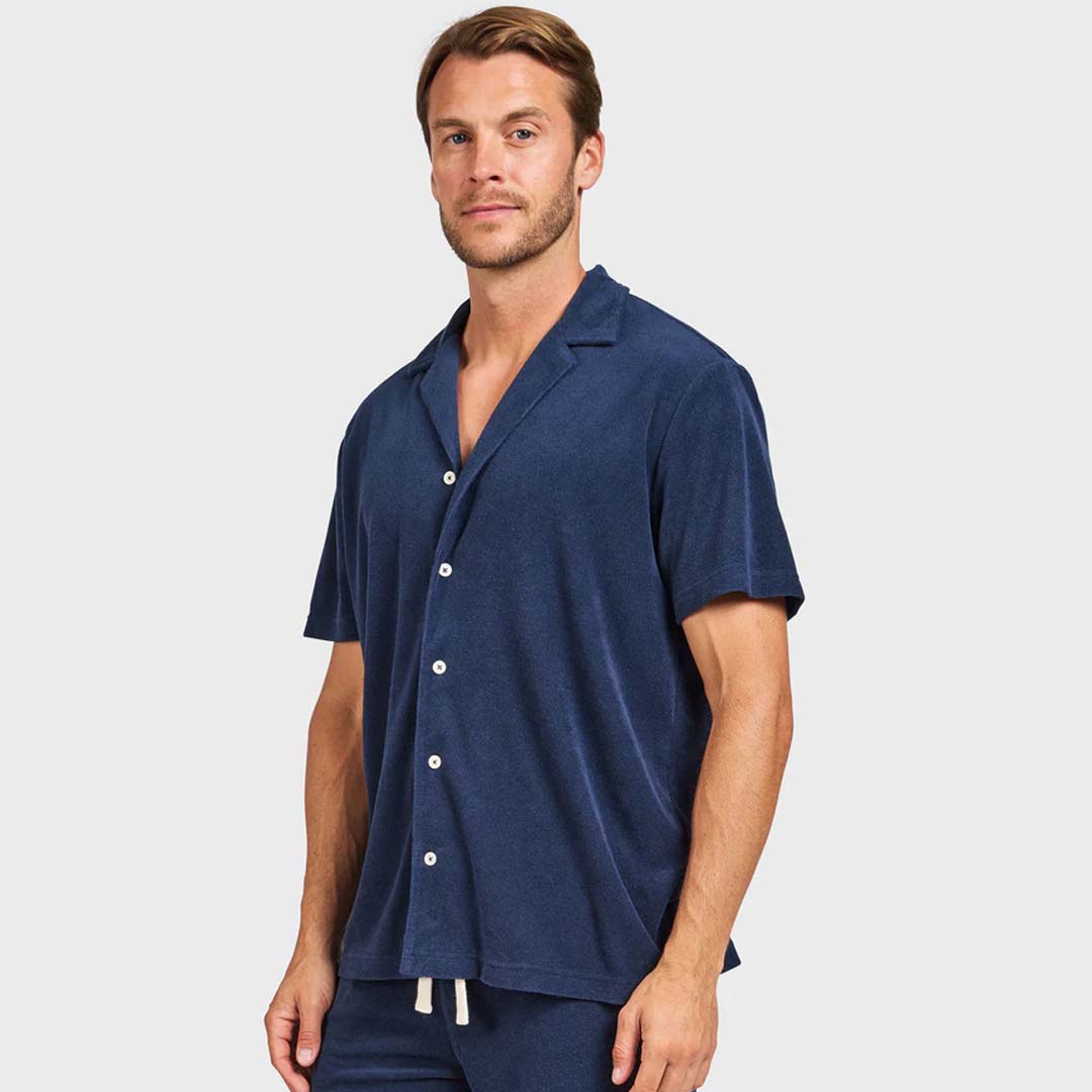 BAHAMA TERRY SHIRT | NAVY