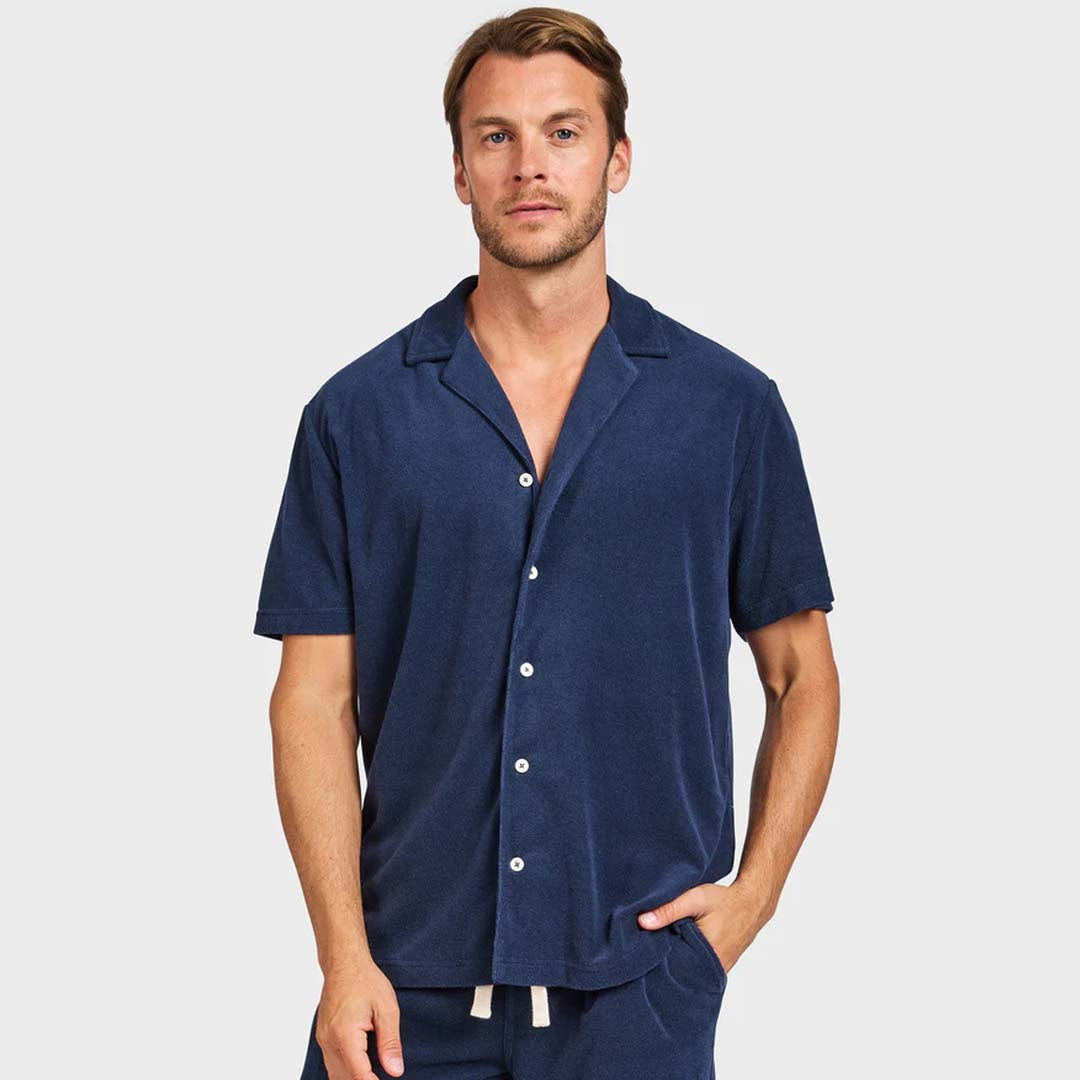 BAHAMA TERRY SHIRT | NAVY