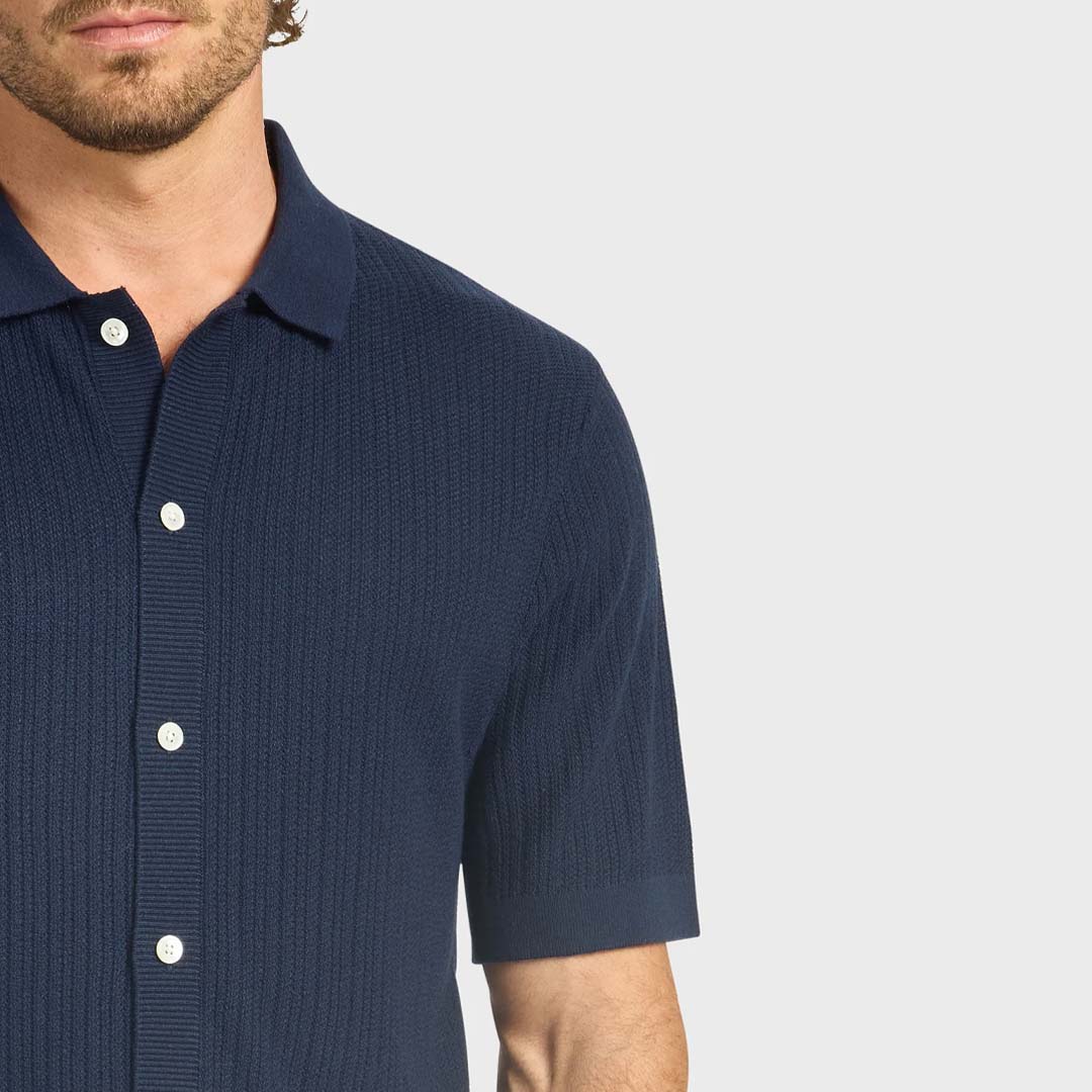 DAVIE KNIT SHORT SLEEVE | NAVY