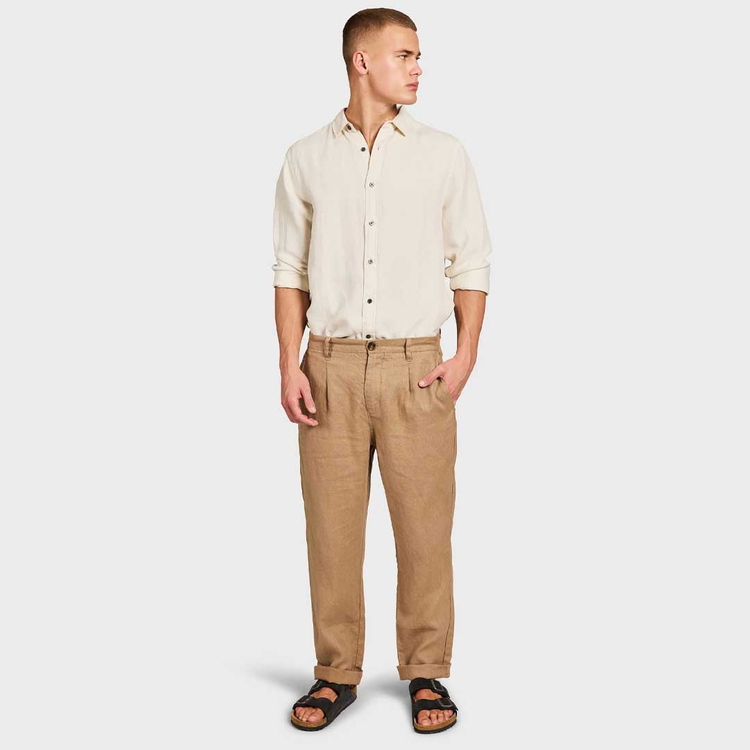Dean Linen Chino | Warm Taupe