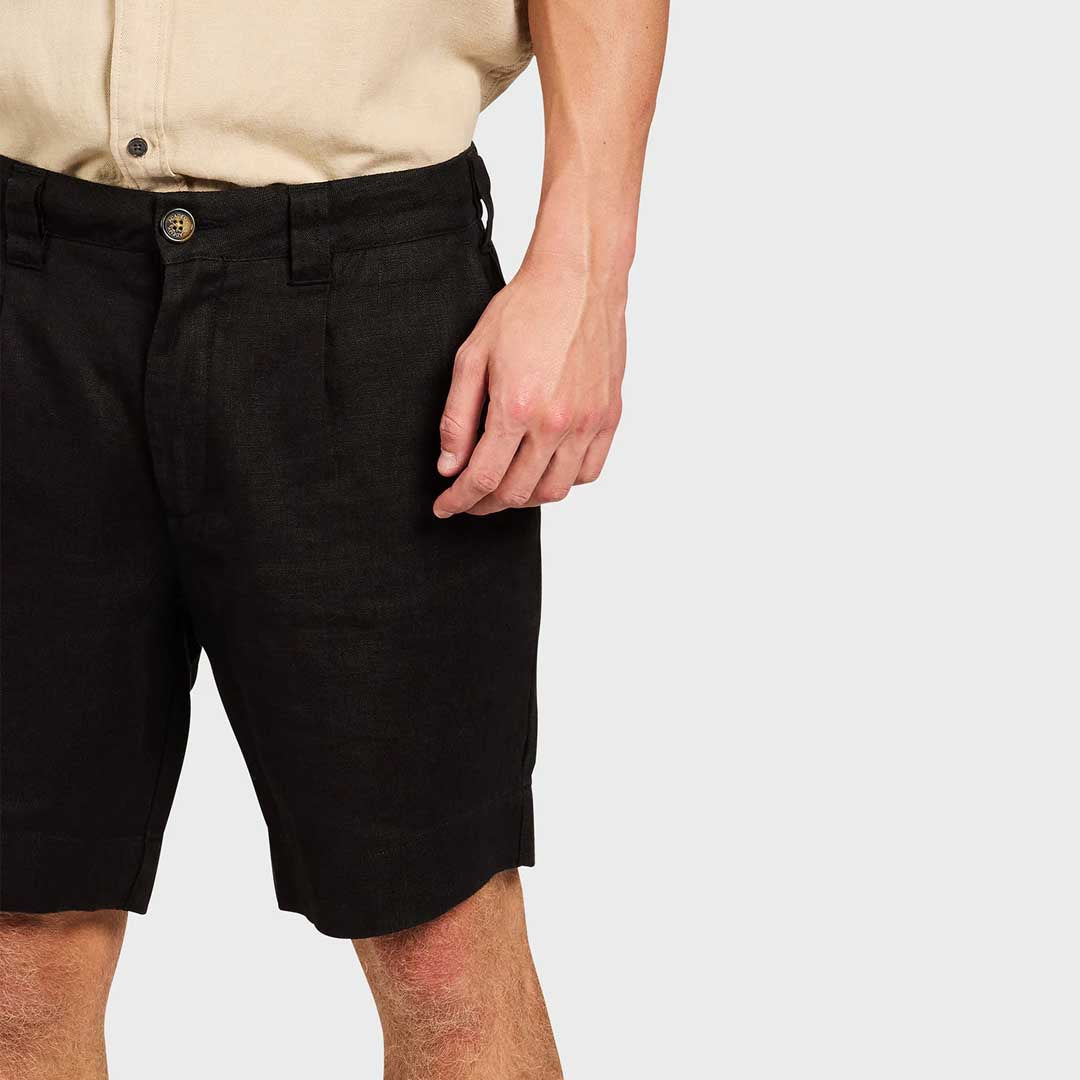 Dean Linen Short | Black