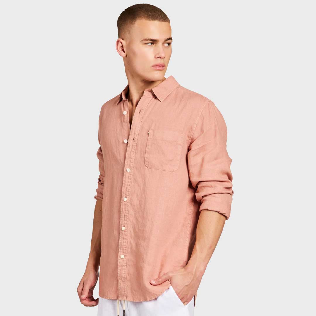 Hampton Linen Shirt | Dusty Cedar