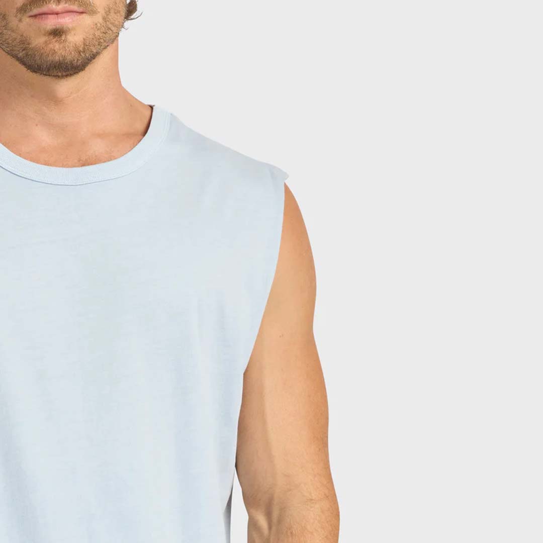 JIMMY MUSCLE TEE | BLEACH BLUE