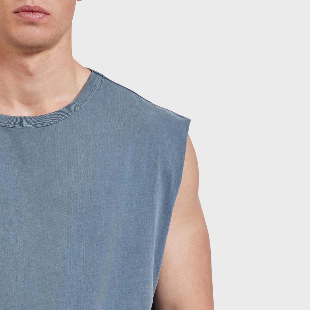JIMMY MUSCLE TEE | HARBOUR BLUE