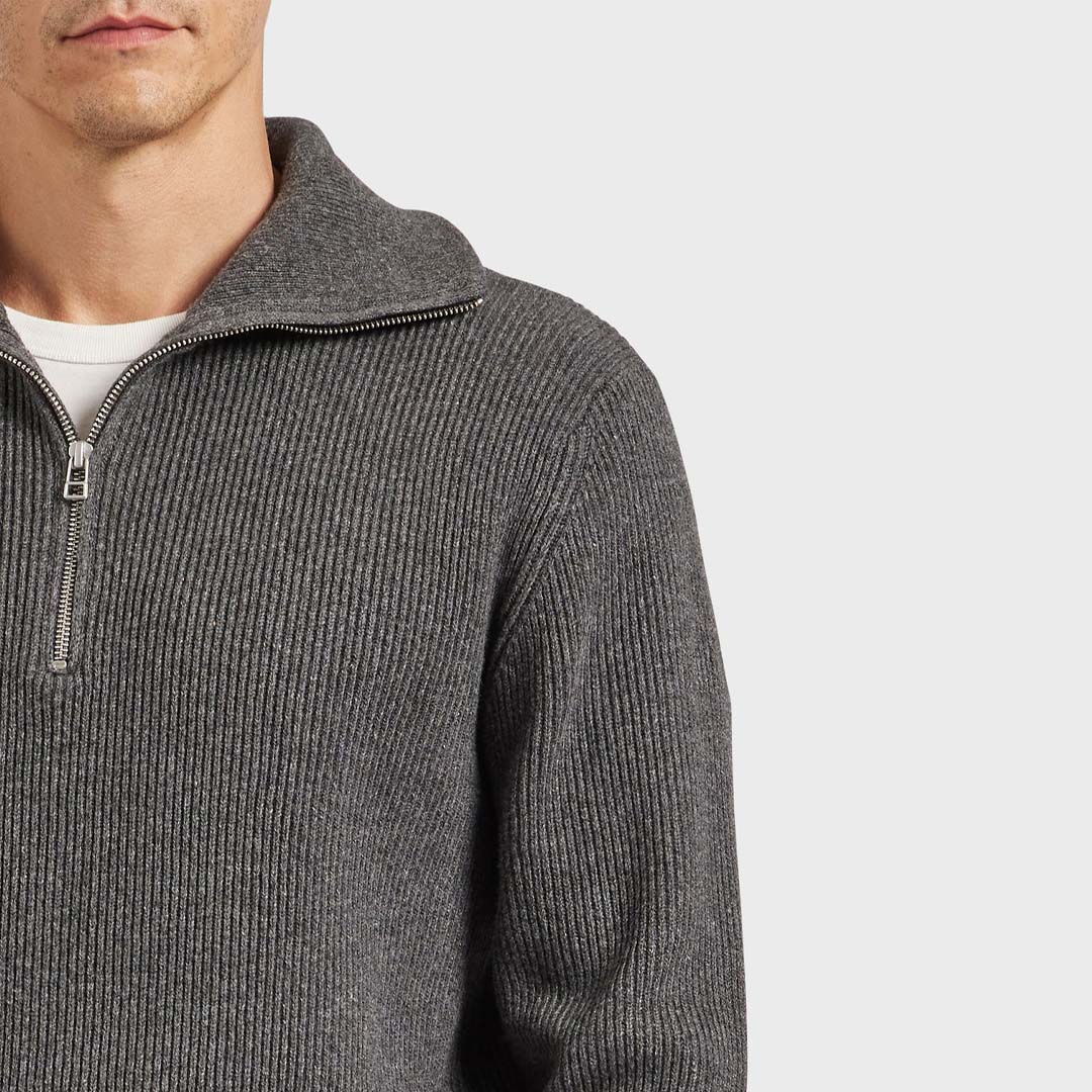 LE MANS 1/2 ZIP | GREY MARLE