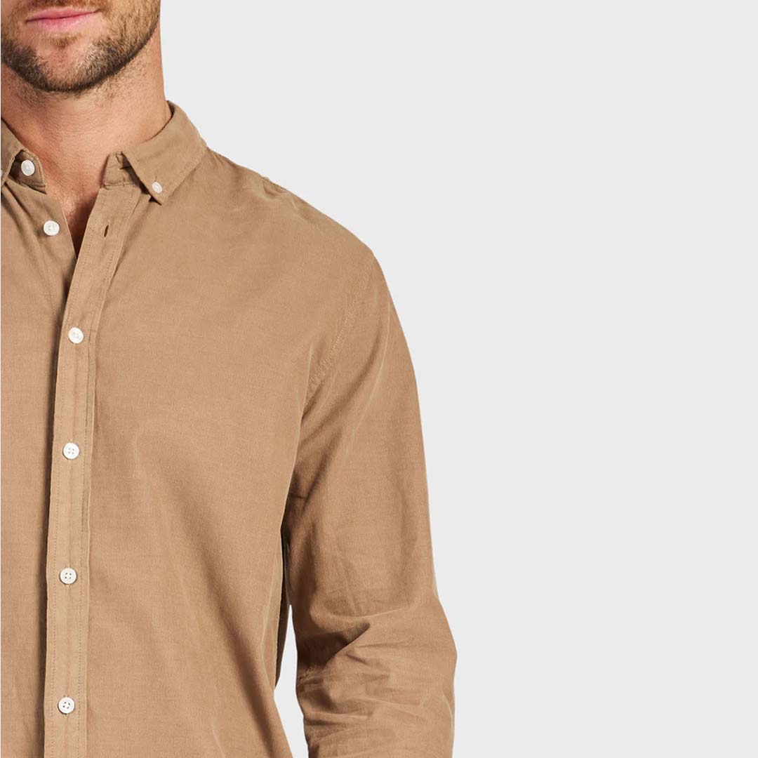 MICRO CORD SHIRT | OTTER TAN