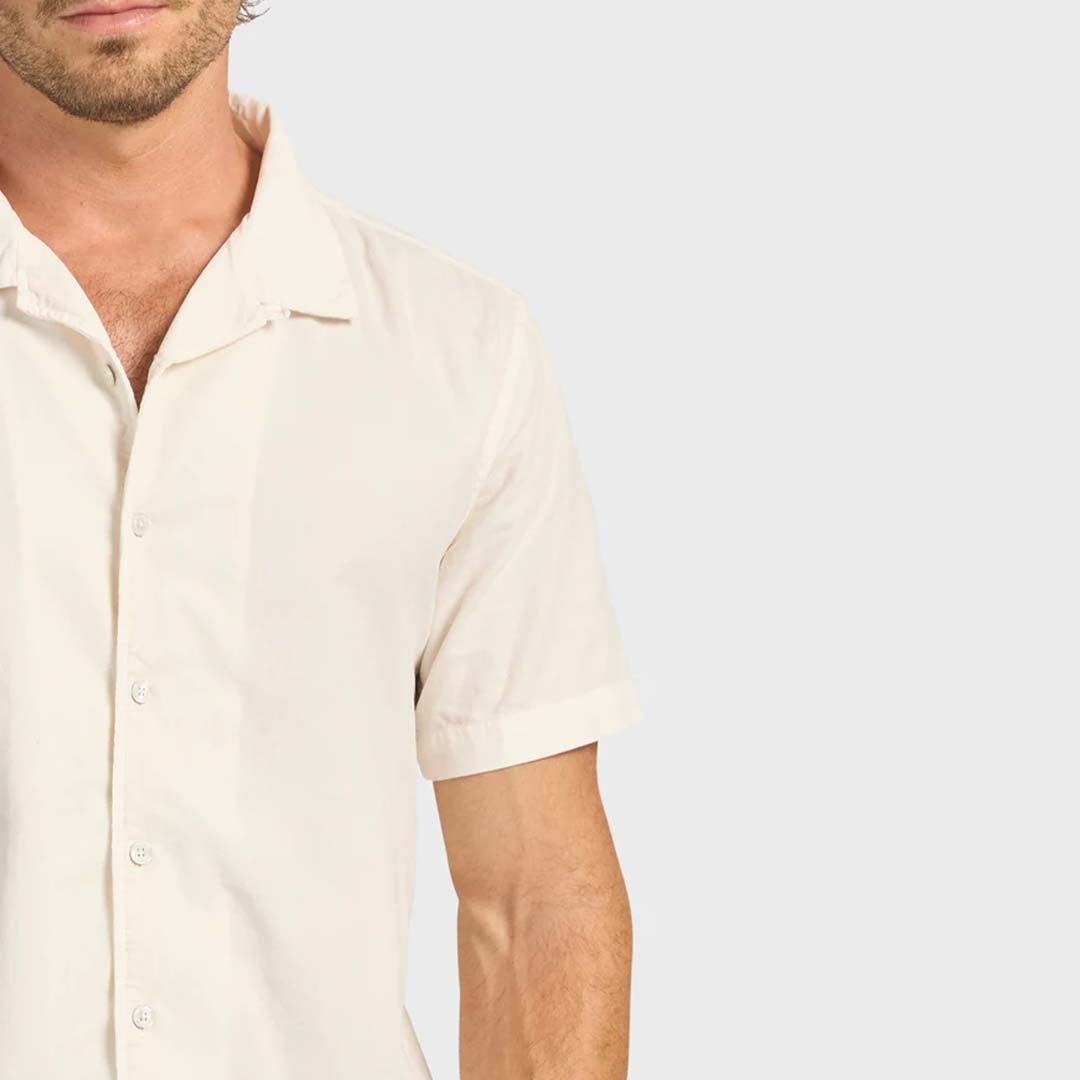 MICRO CORD SS SHIRT | OFF WHITE