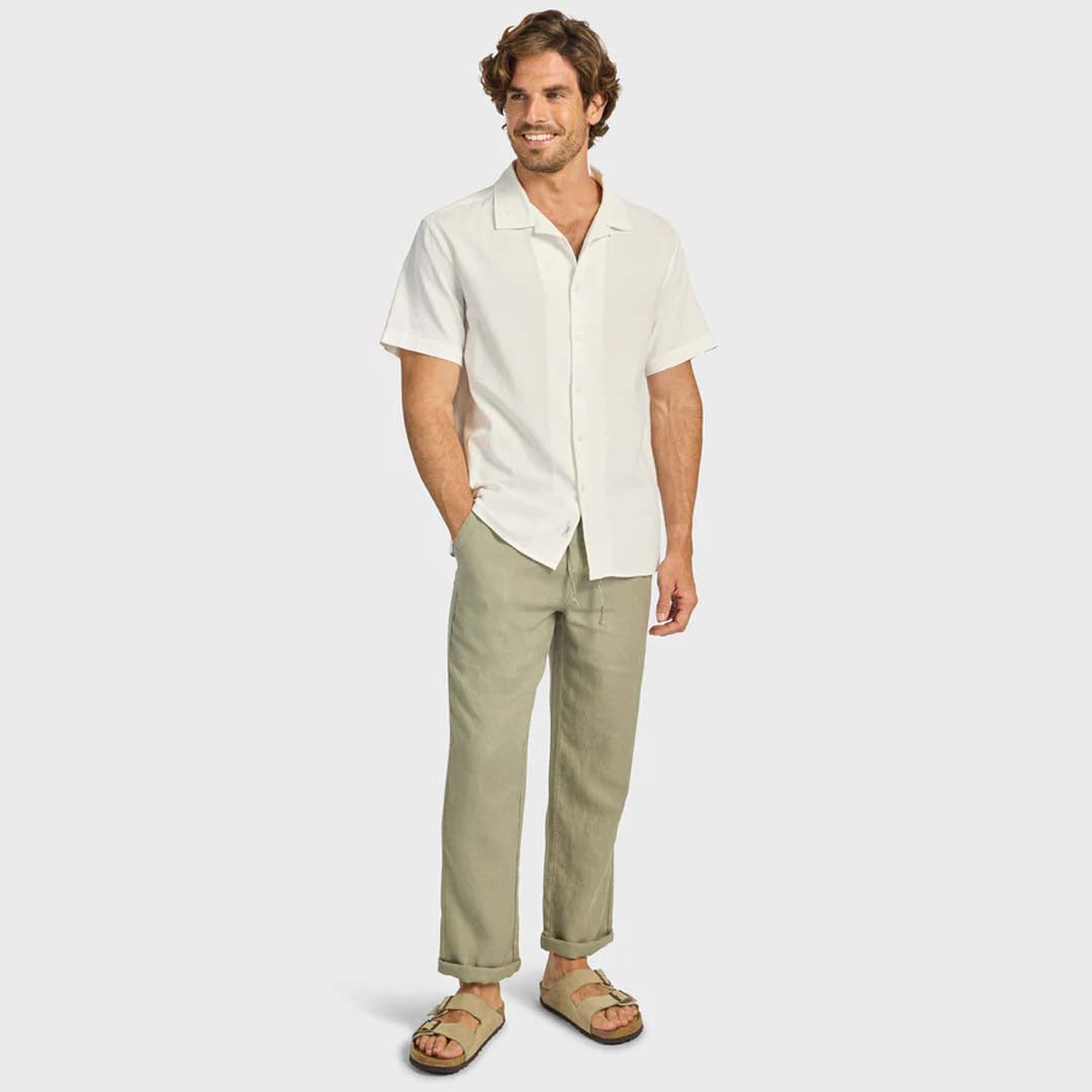 RIVIERA LINEN PANT | ALOE GREEN