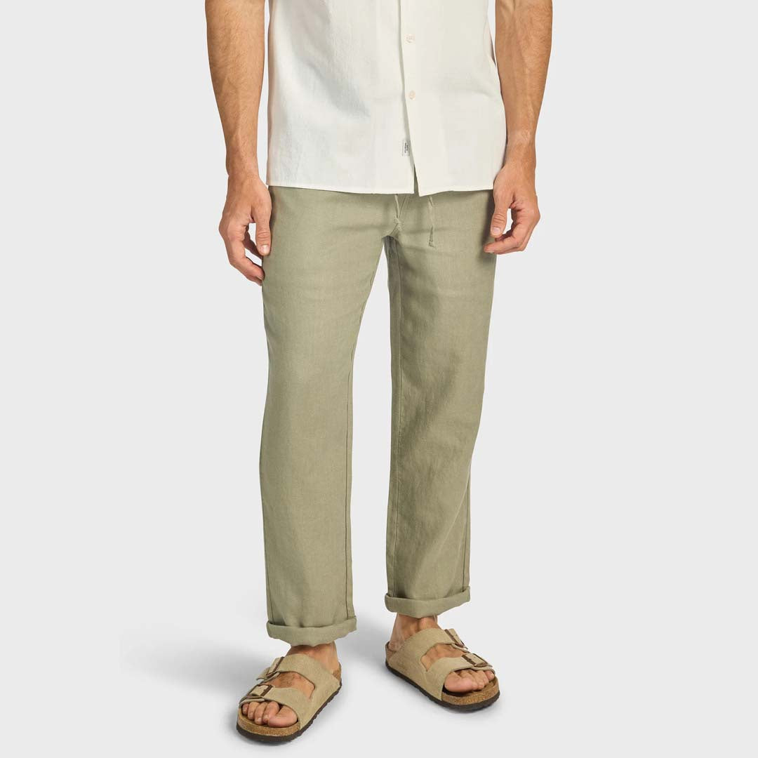 RIVIERA LINEN PANT | ALOE GREEN