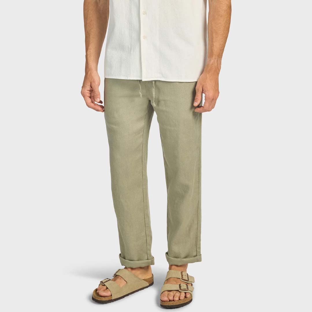 RIVIERA LINEN PANT | ALOE GREEN