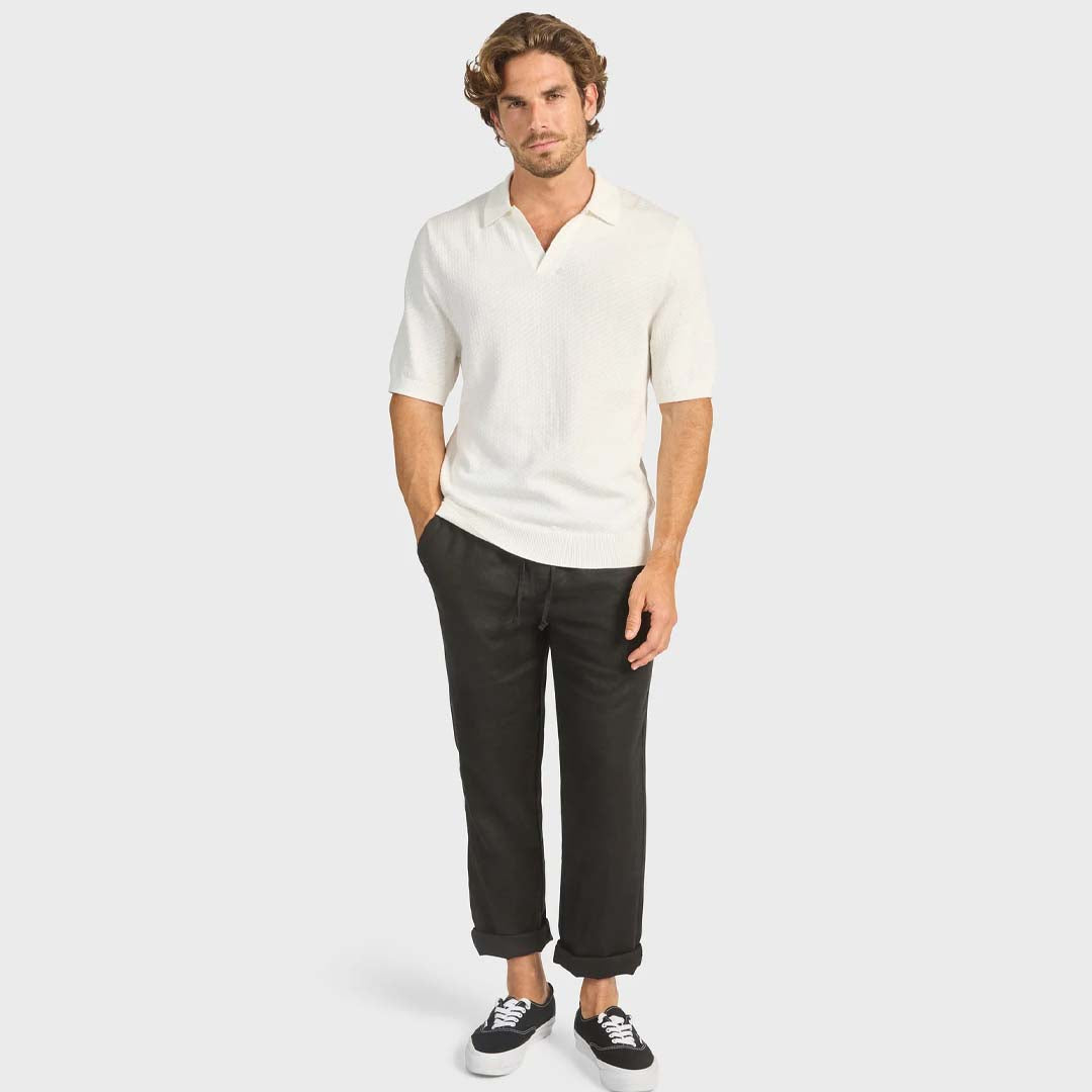 RIVIERA LINEN PANT | BLACK