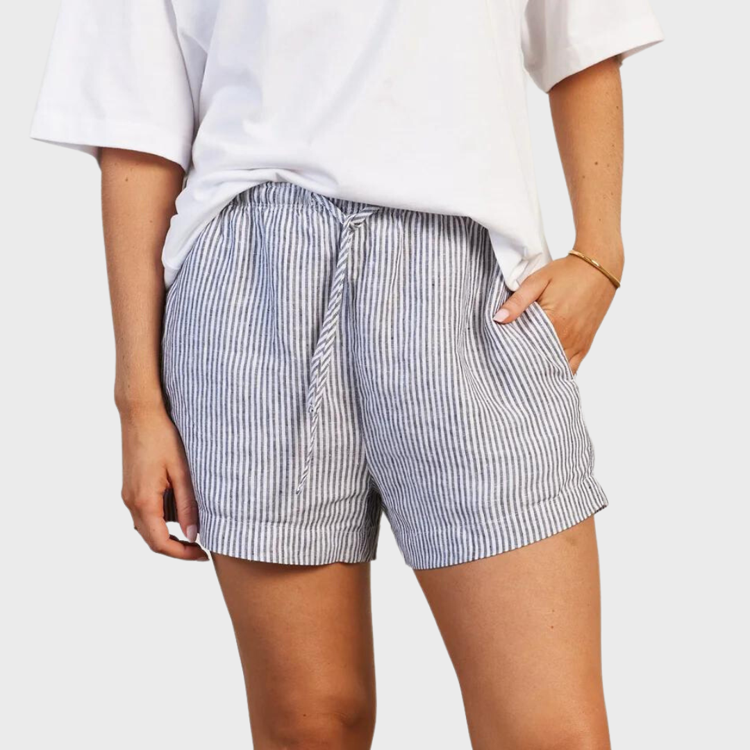 RORY LINEN SHORT | NAVY