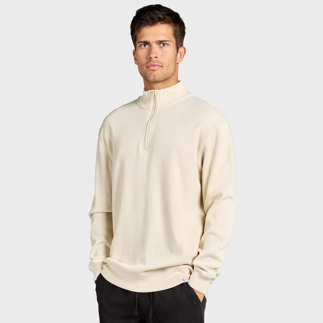 Perry Waffle 1/4 Zip | Natural