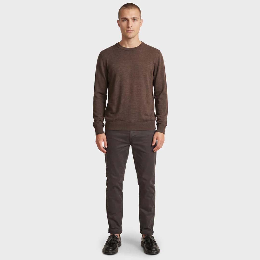 Academy Merino Crew | Mahogany