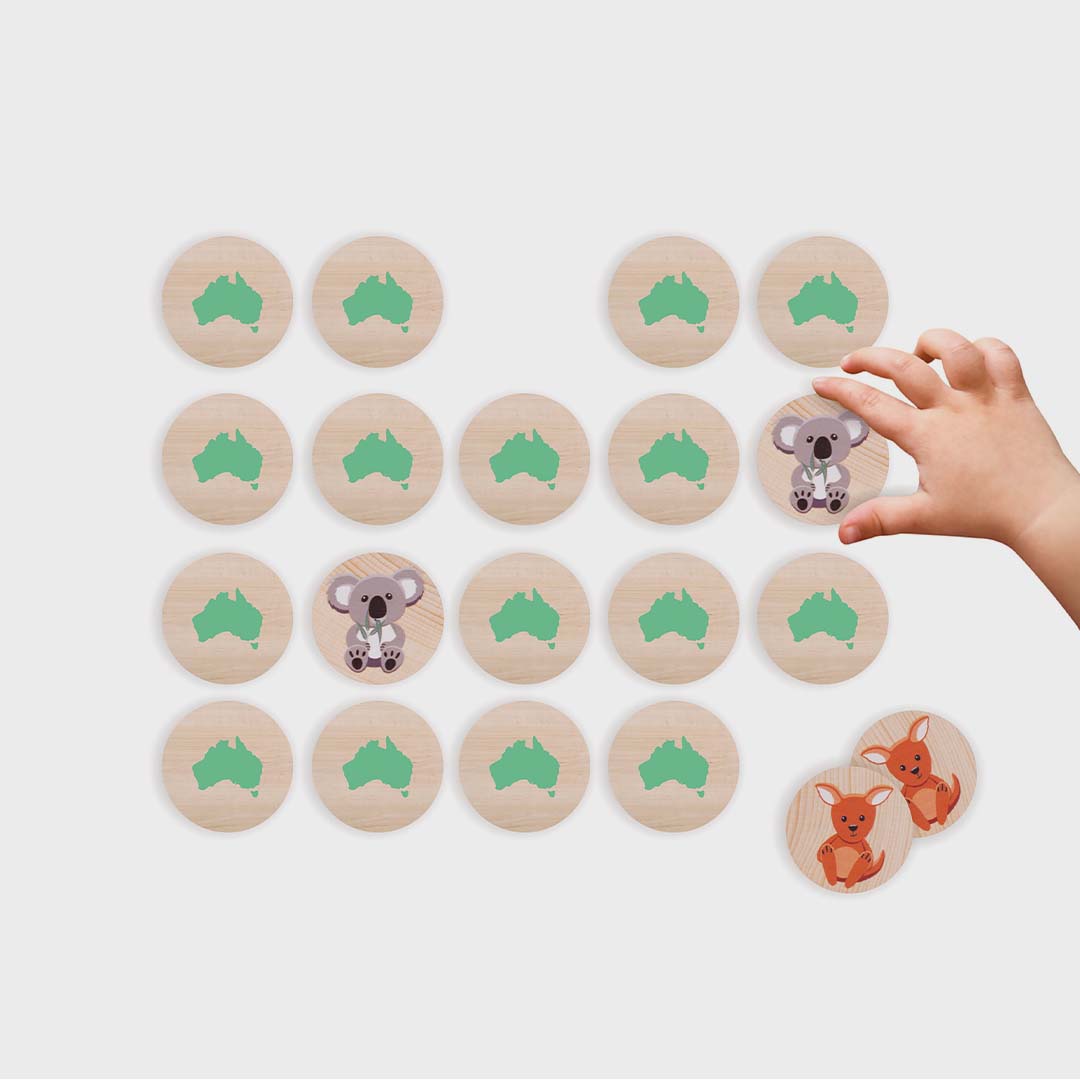 WOODEN MEMORY GAME | AUSSIE ANIMALS