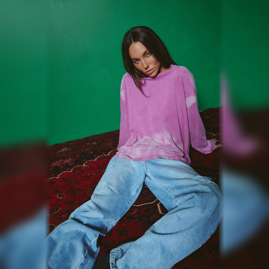 The Baby Got Back Long Sleeve Tee in Violet — image 4