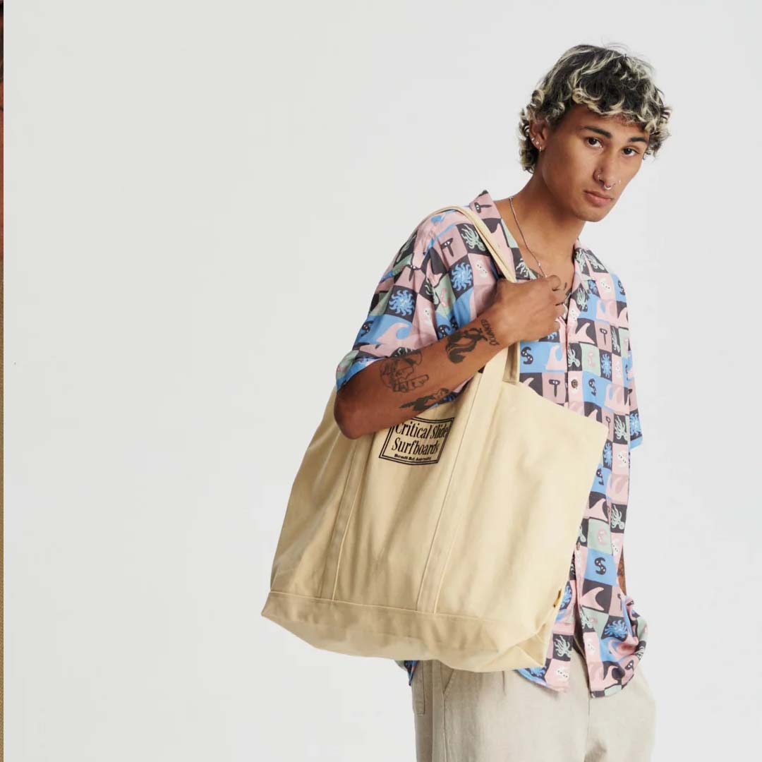 OFFSET BEACH BAG | ECRU