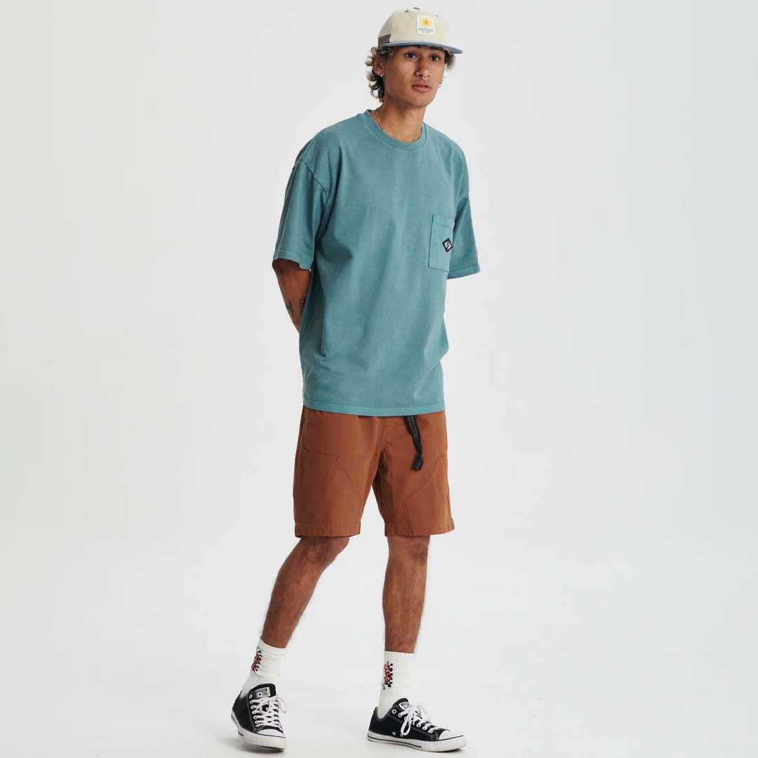 SCRIBBLE POCKET TEE | OCEAN