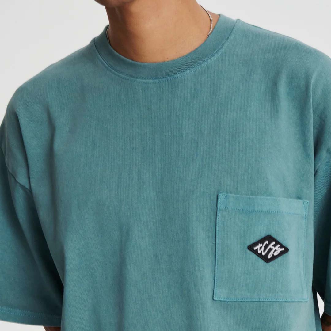 SCRIBBLE POCKET TEE | OCEAN