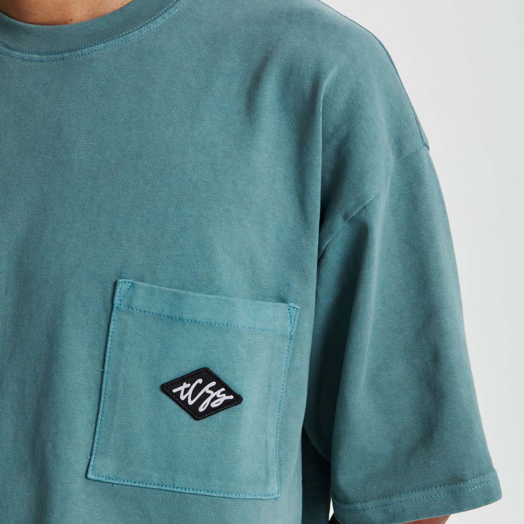 SCRIBBLE POCKET TEE | OCEAN