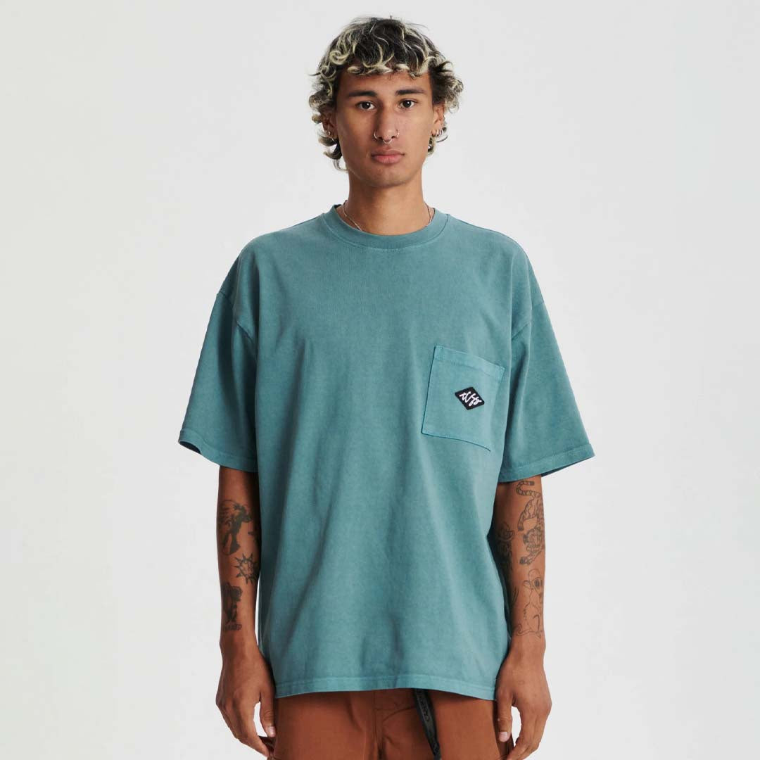 SCRIBBLE POCKET TEE | OCEAN