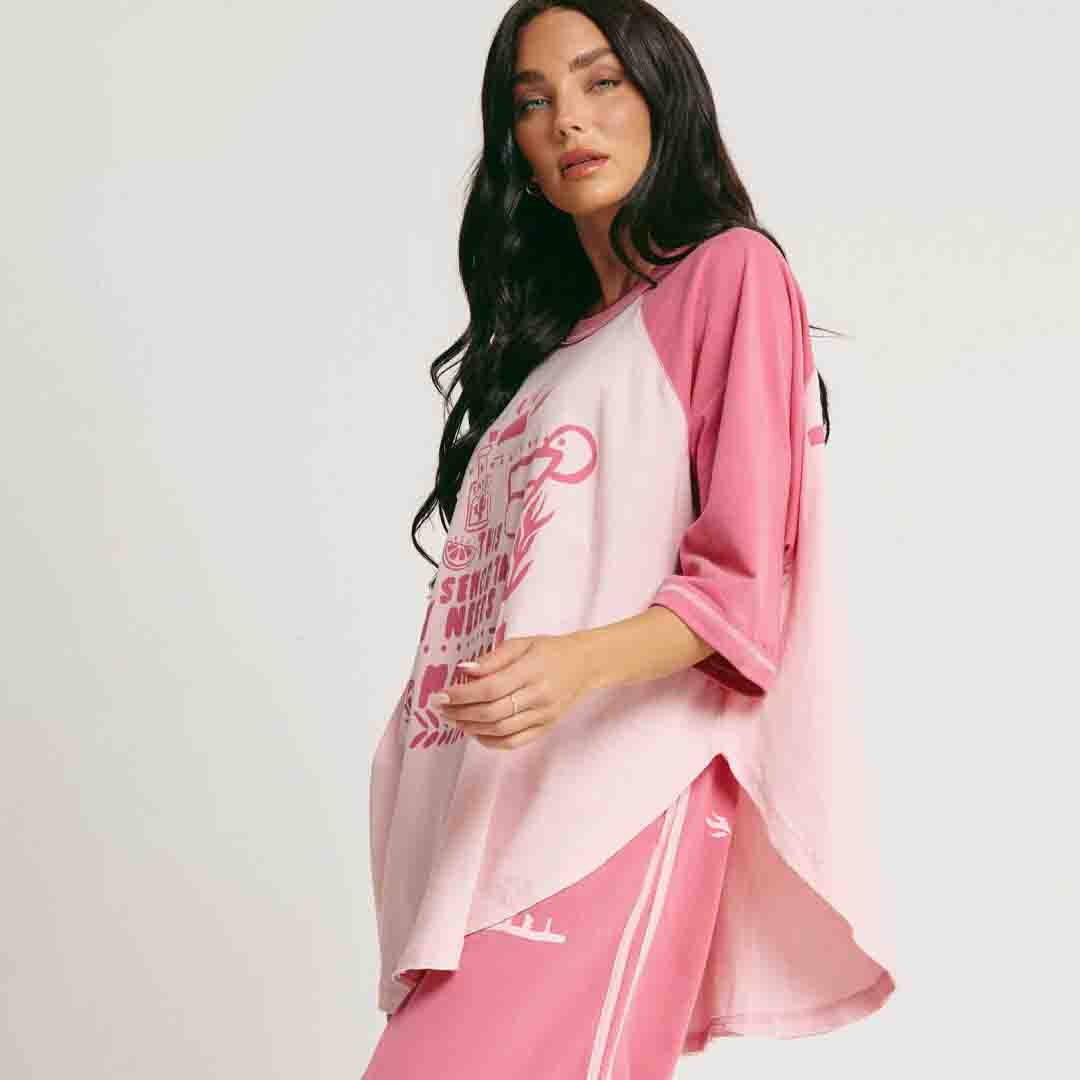 The Margie Raglan Tee | Pink