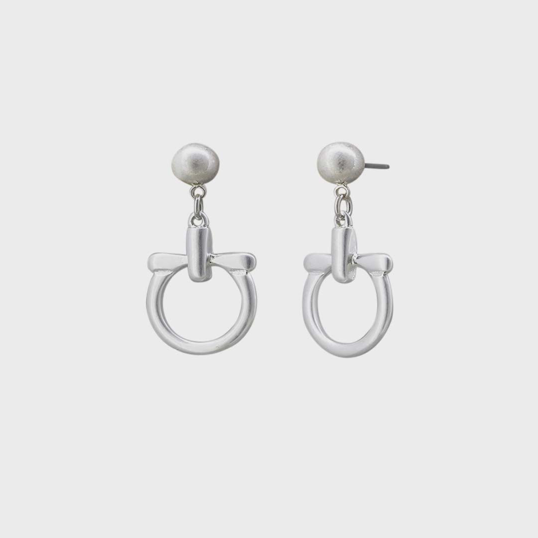 Ascot Earrings | Silver