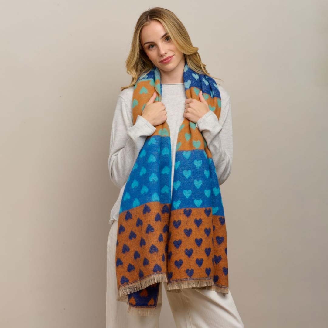 Sweet Heart Scarf | Blue