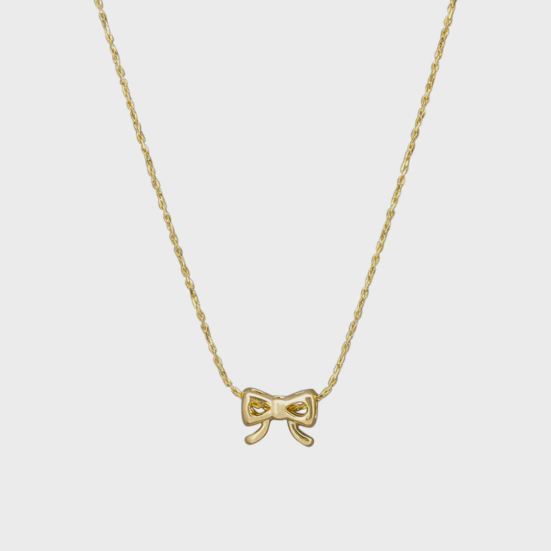 Sailor Bow Necklace | Gold