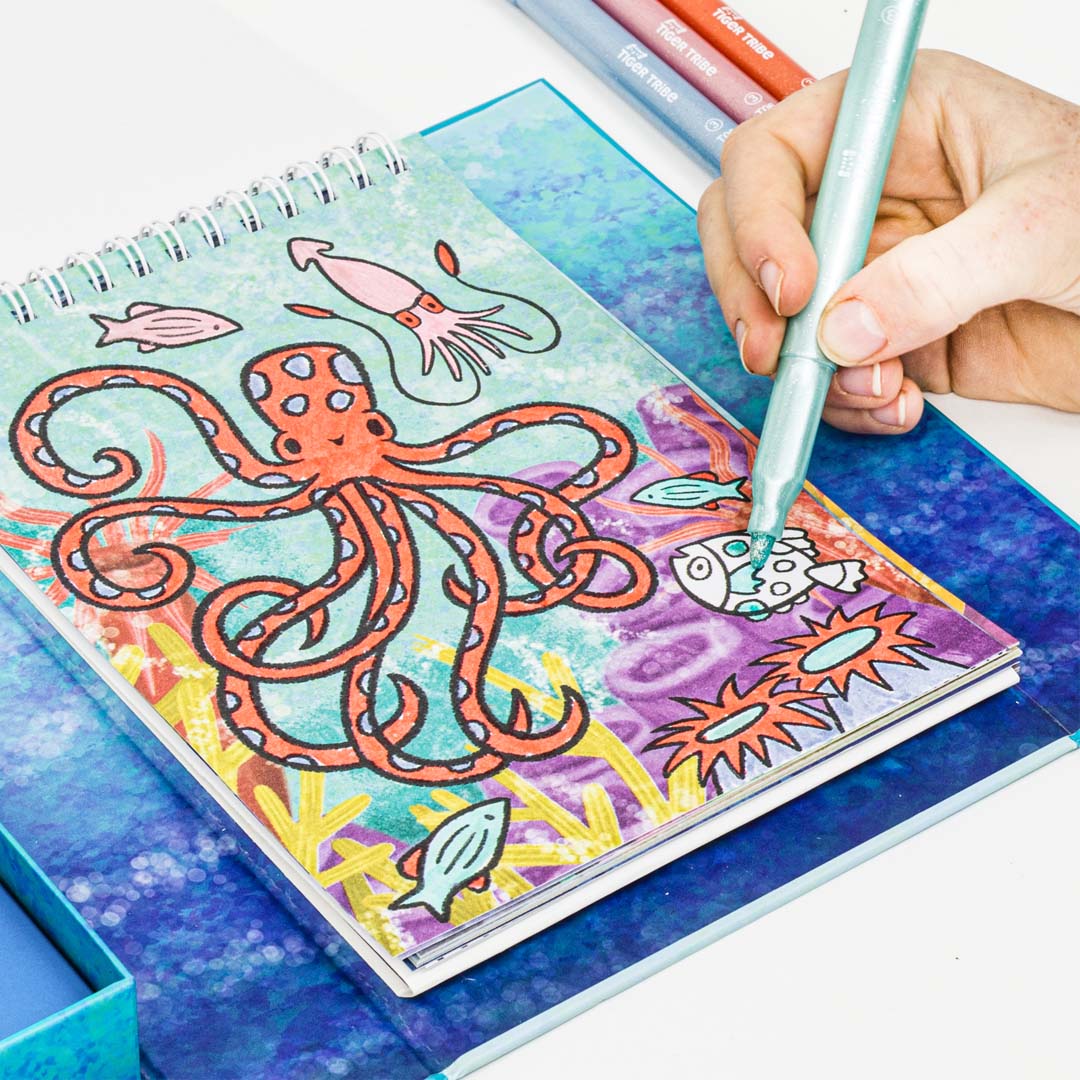 SHIMMER COLOURING SET | SEA LIFE