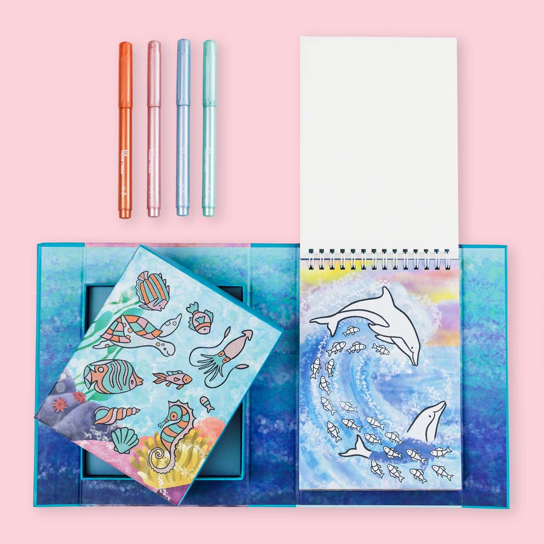 SHIMMER COLOURING SET | SEA LIFE