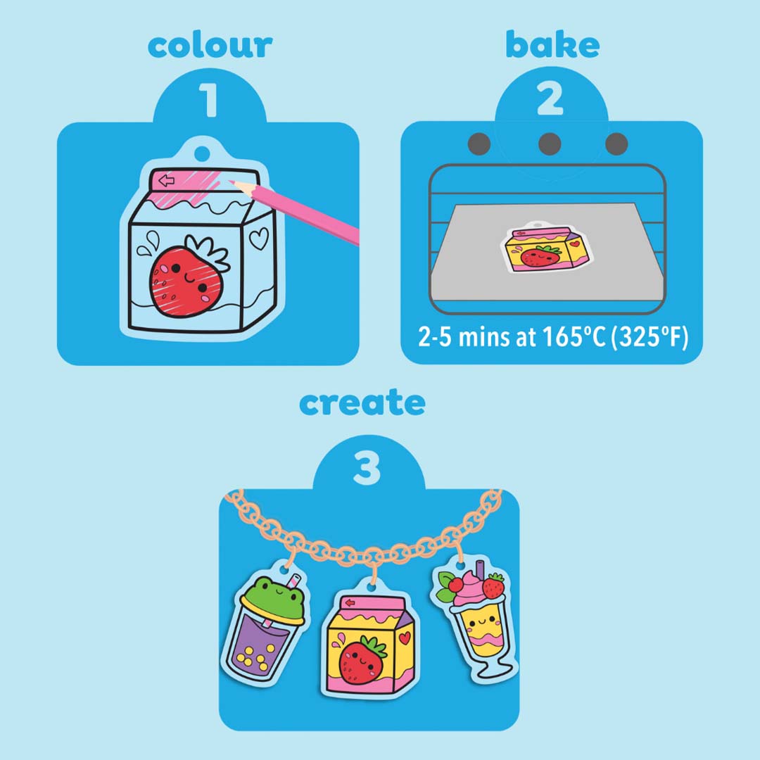 Shrinkorama Charm Bracelet | Kawaii Drinks